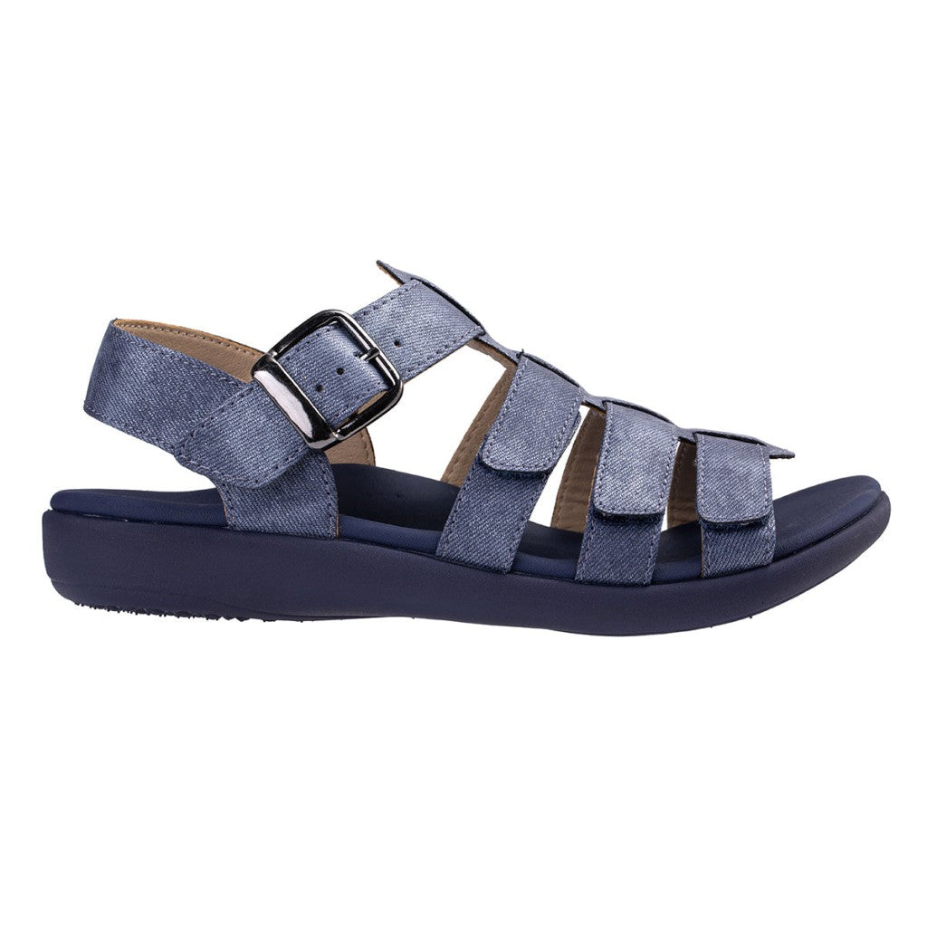Revitalign Verona Shimmer Supportive Orthotic Women's Sandals in Denim