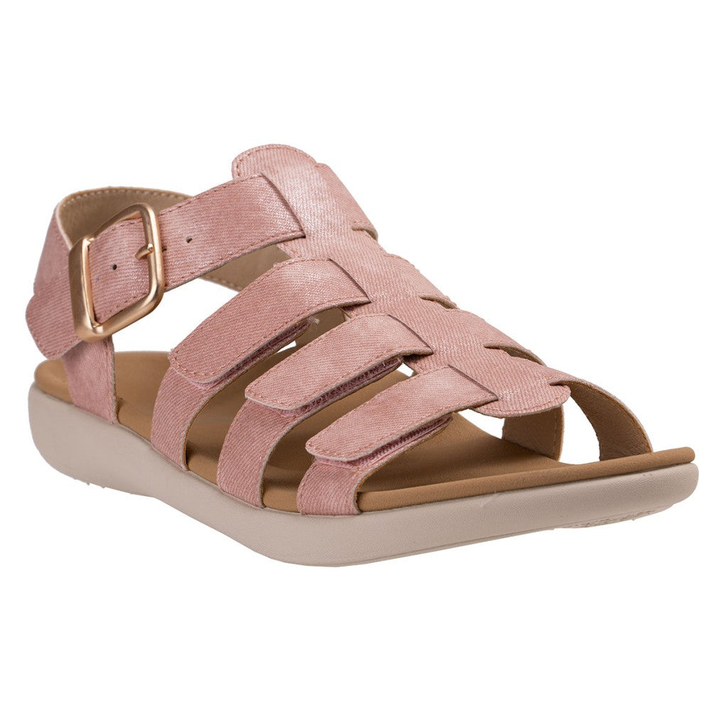 Revitalign Verona Shimmer Supportive Orthotic Women's Sandals in Pink