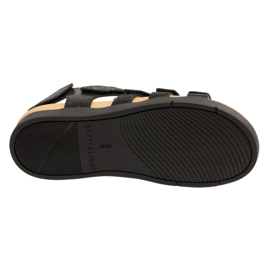 Revitalign Violet Supportive Adjustable Women's Sandals - Black - Product View - 6
