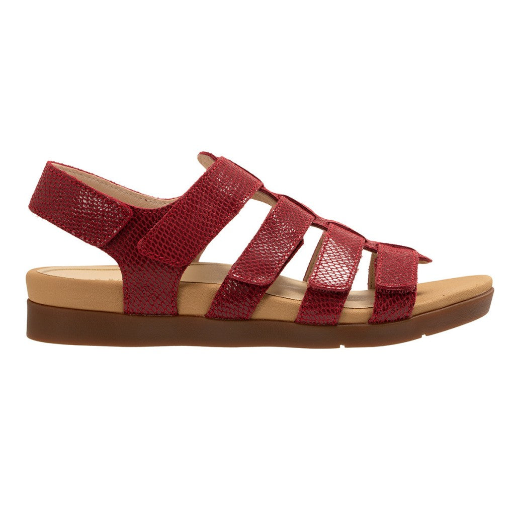 Revitalign Violet Supportive Adjustable Women's Sandals in Red Plum