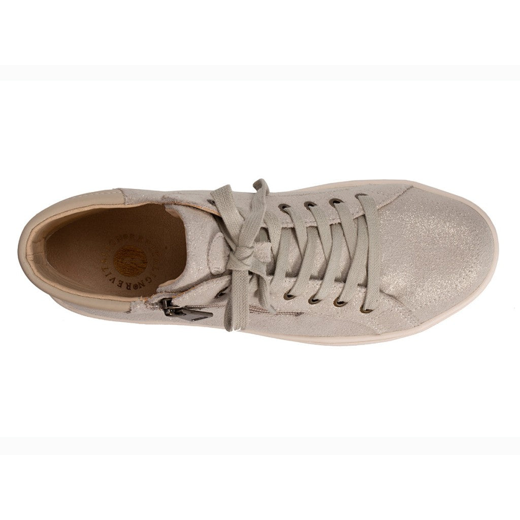 Revitalign Wrigley High Top Supportive Women's Shoes - Oatmeal Shimmer - Product View - 7