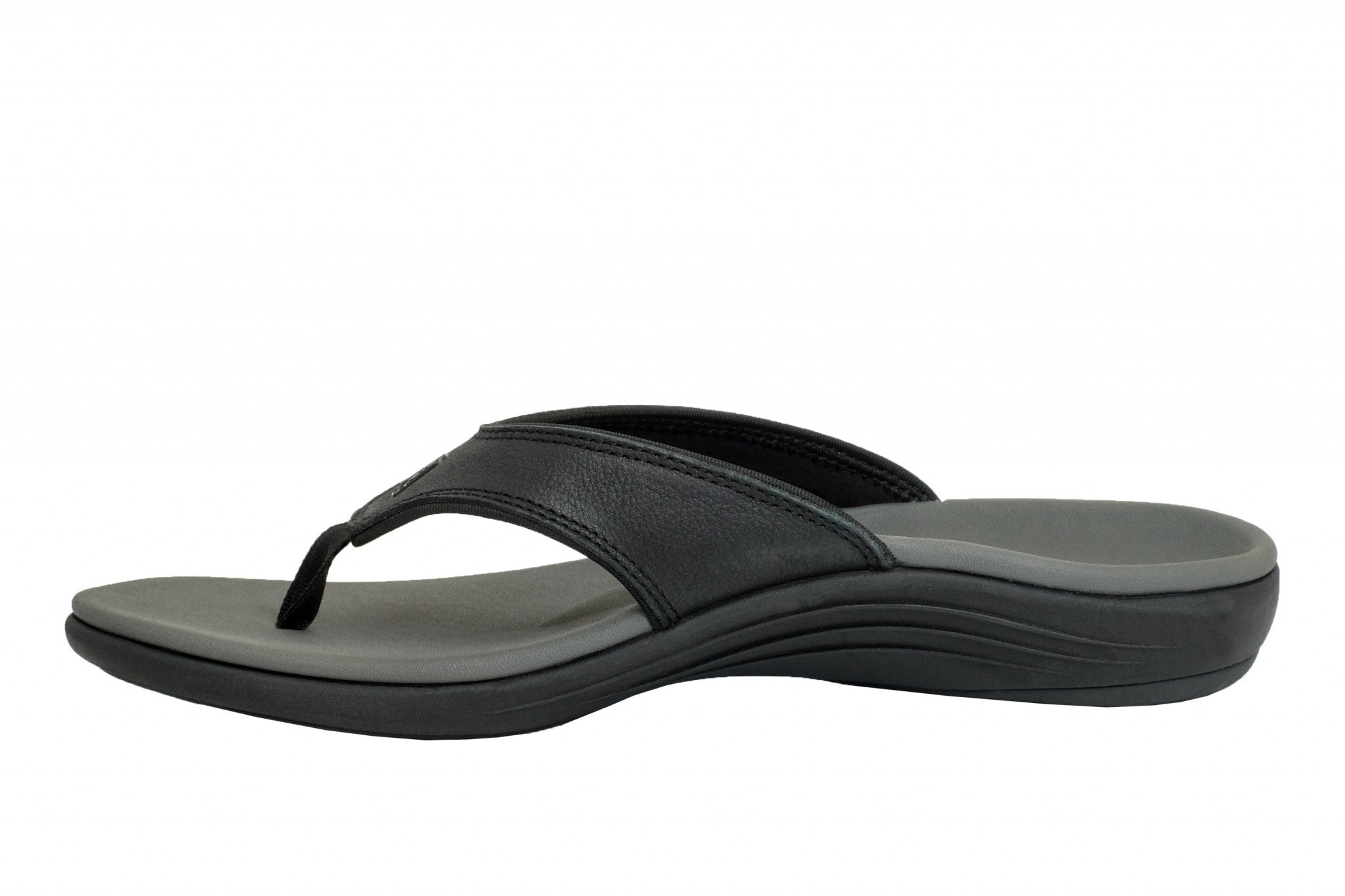Revitalign Yumi Leather Orthotic Support All-Day Comfort Men's Sandals - Black - Product View - 4