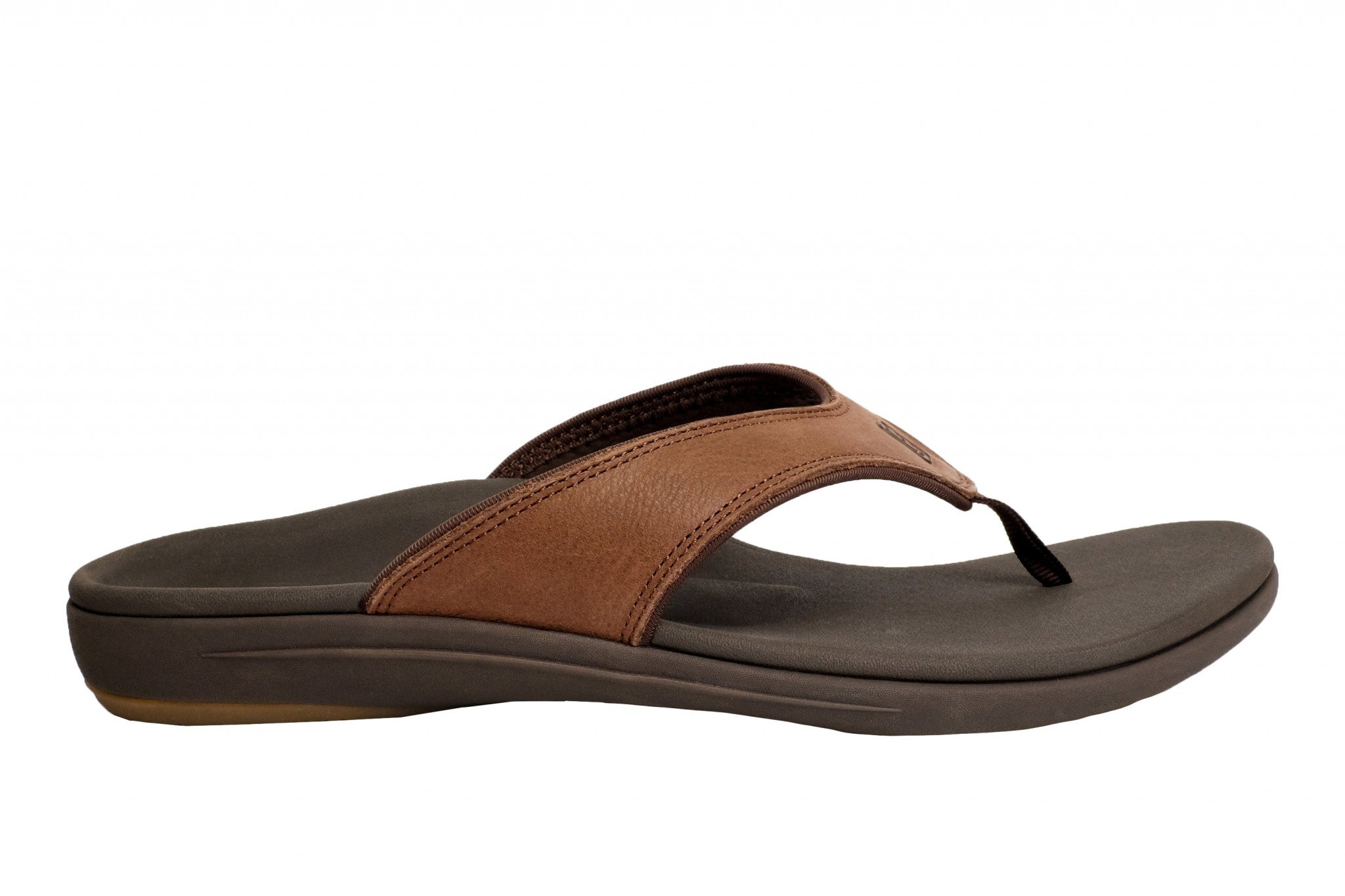 Revitalign Yumi Leather Orthotic Support All-Day Comfort Men's Sandals in Brown