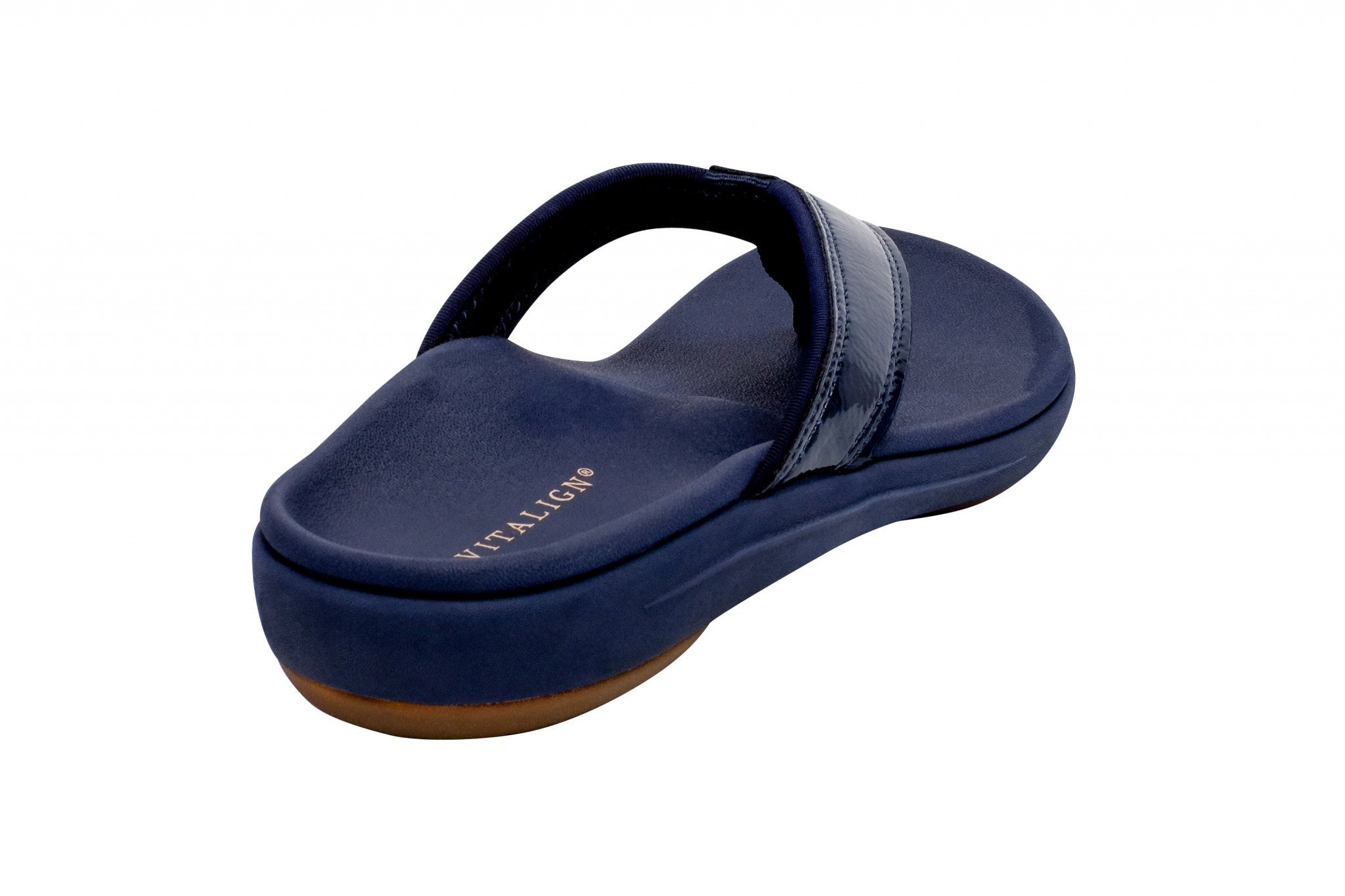 Revitalign Yumi Nuevo Flip Classic Orthotic Comfort Women's Sandals - Navy - Product View - 2