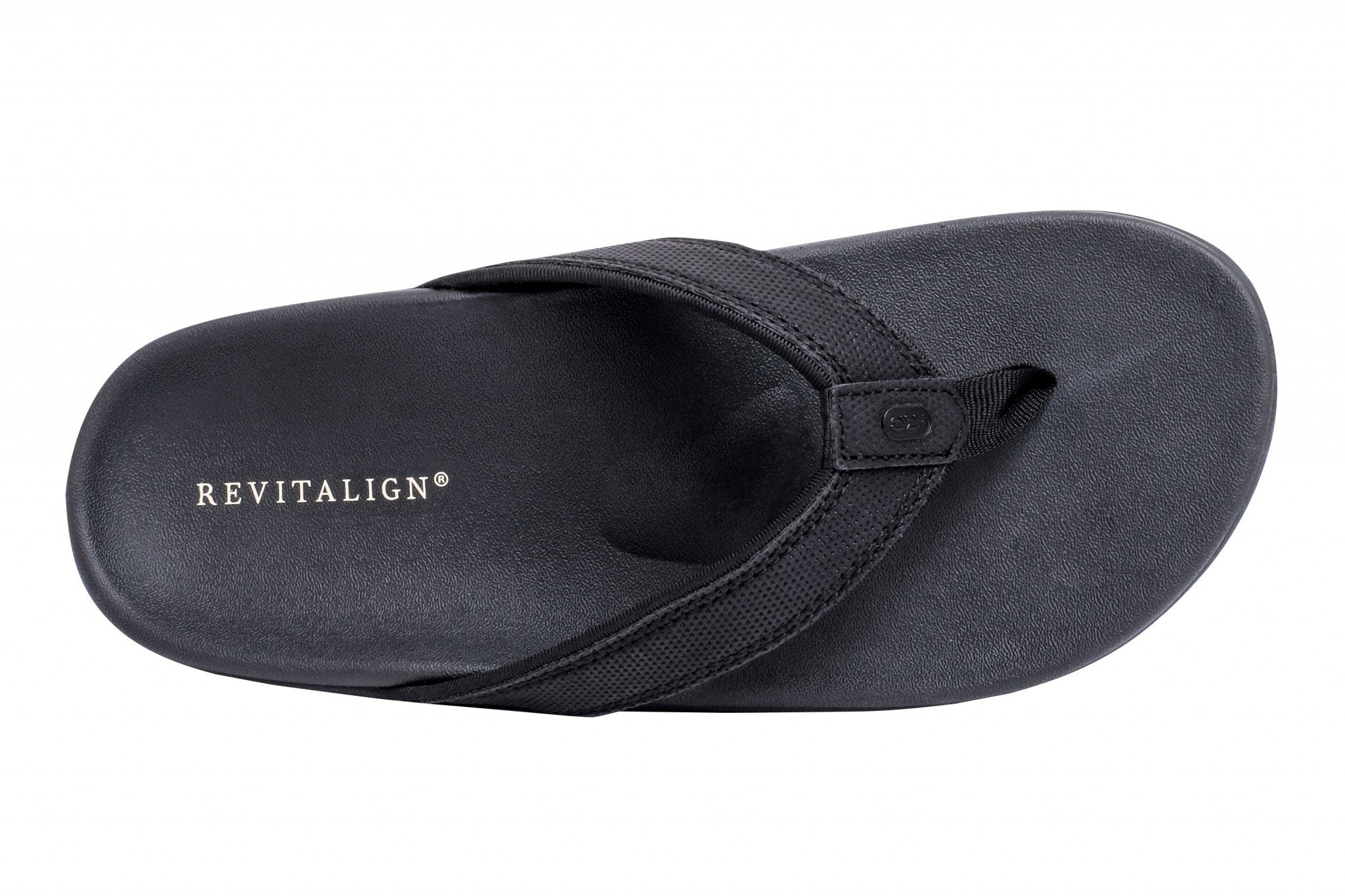Revitalign Yumi Nuevo Metallic Flip Orthotic Support Women's Sandals - Black - Product View - 6