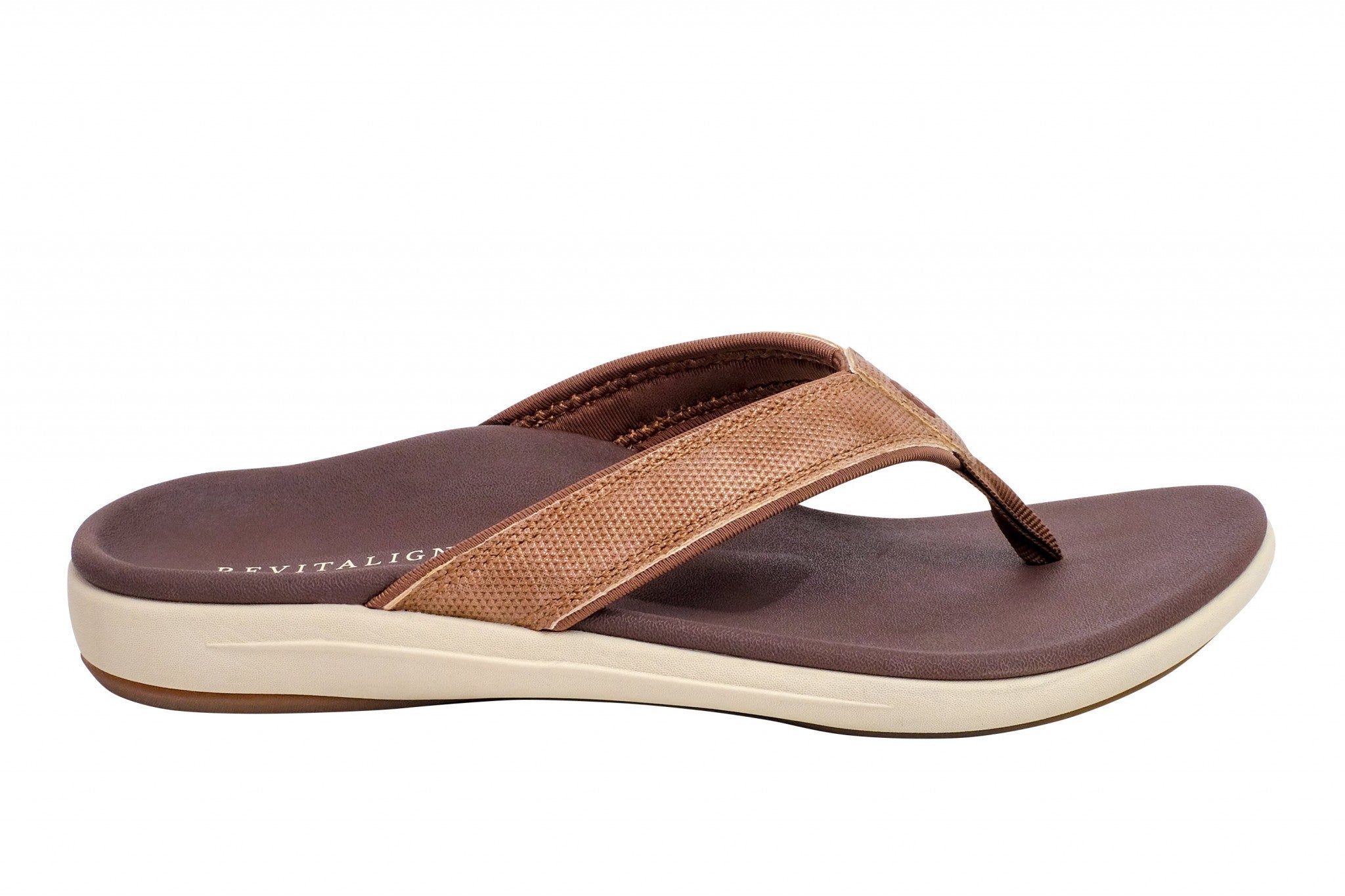 Revitalign Yumi Nuevo Metallic Flip Orthotic Support Women's Sandals in Bronze