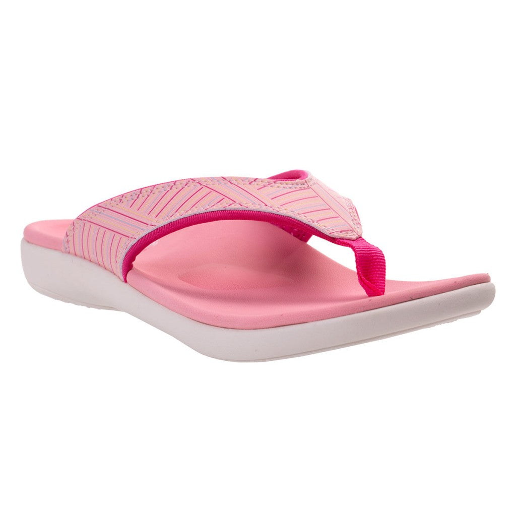 Revitalign Yumi Summer Stripe Orthotic Women's Sandals in Pink