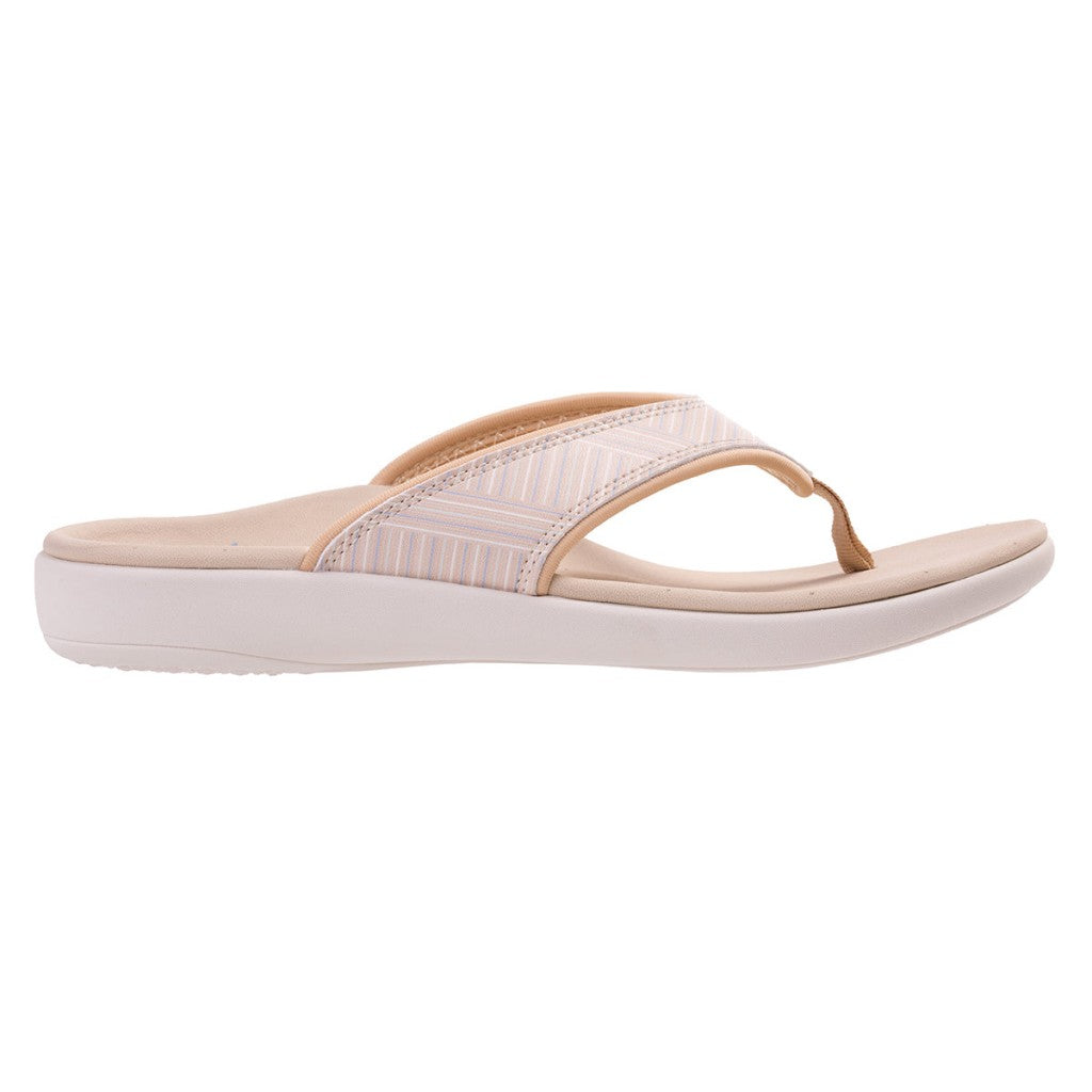 Revitalign Yumi Summer Stripe Orthotic Women's Sandals in Tan