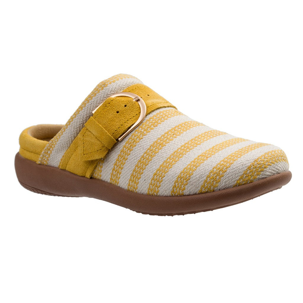 Spenco Aria Stripe Slide Supportive Comfort Women's Shoes - Yellow - Product View - 2
