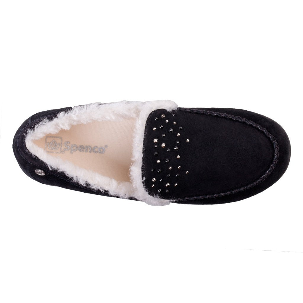 Spenco Balboa Rhinestone Women's Slippers - Black - Product View - 7