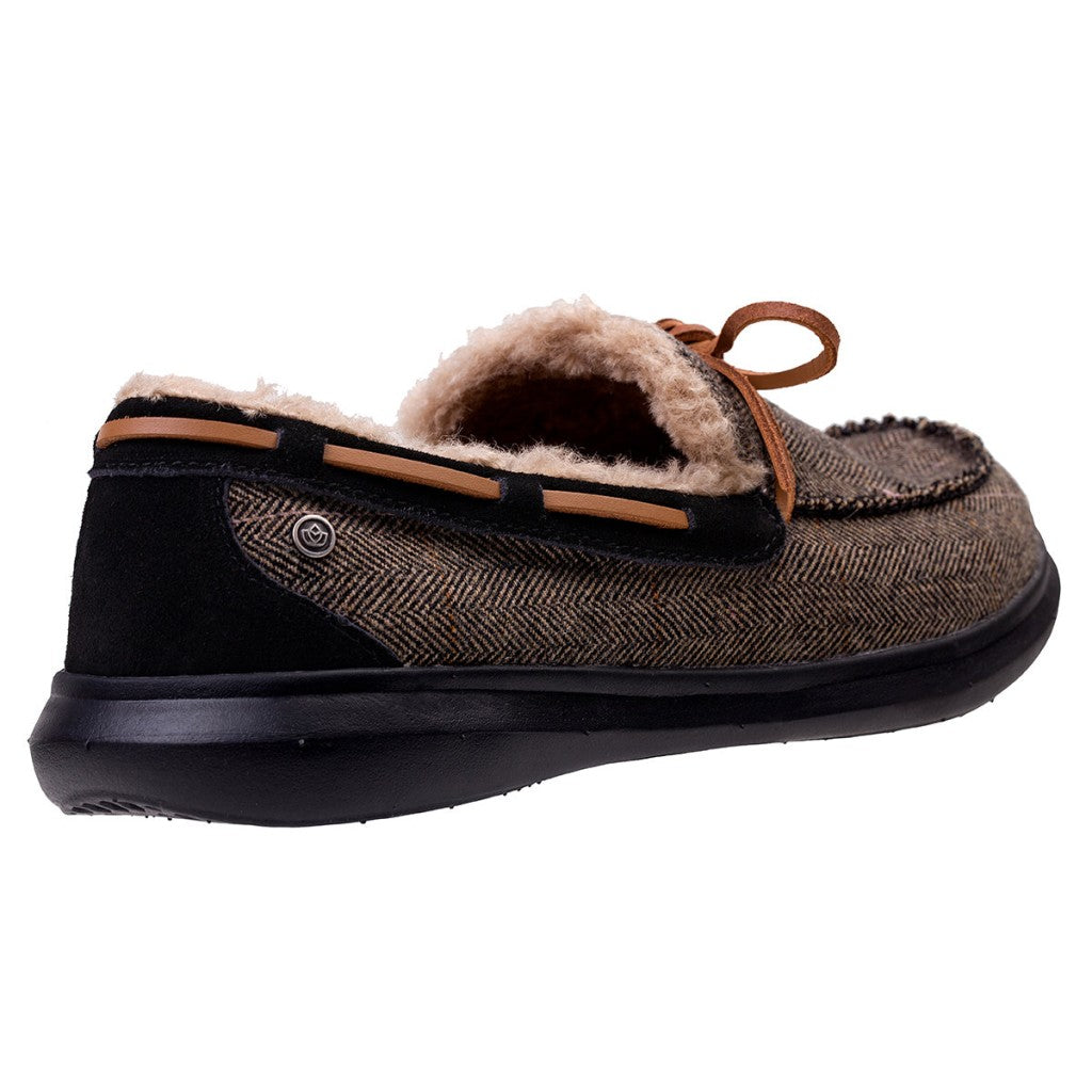 Spenco Birch Tweed Men's Slippers - Black/tan - Product View - 4