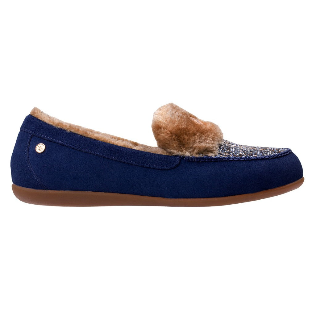 Spenco Birch Tweed Supportive Women's Slippers - Navy - Product View - 1