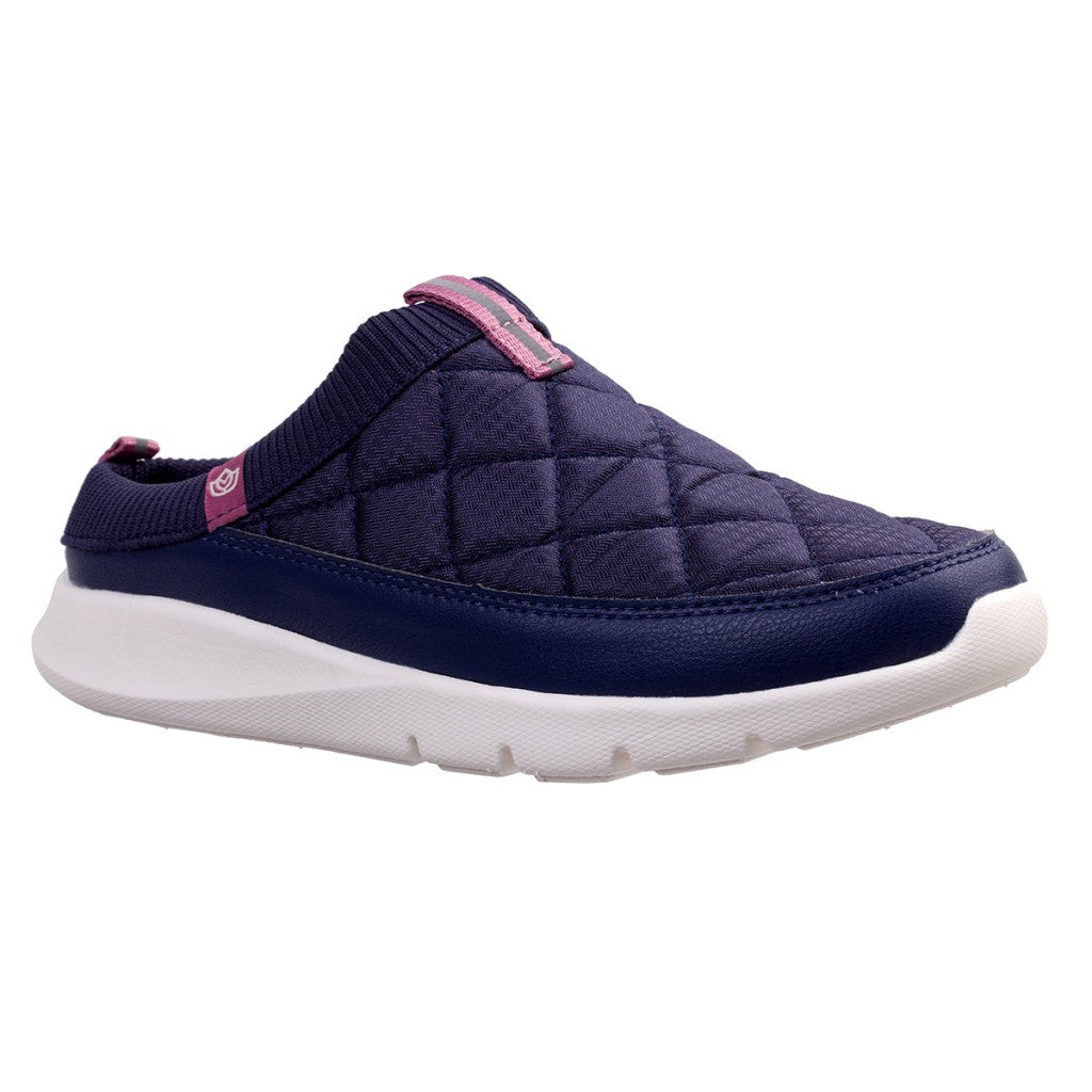 Spenco Clara Quilted Slide Full Contact Comfort Women's Shoes - Navy - Product View - 2