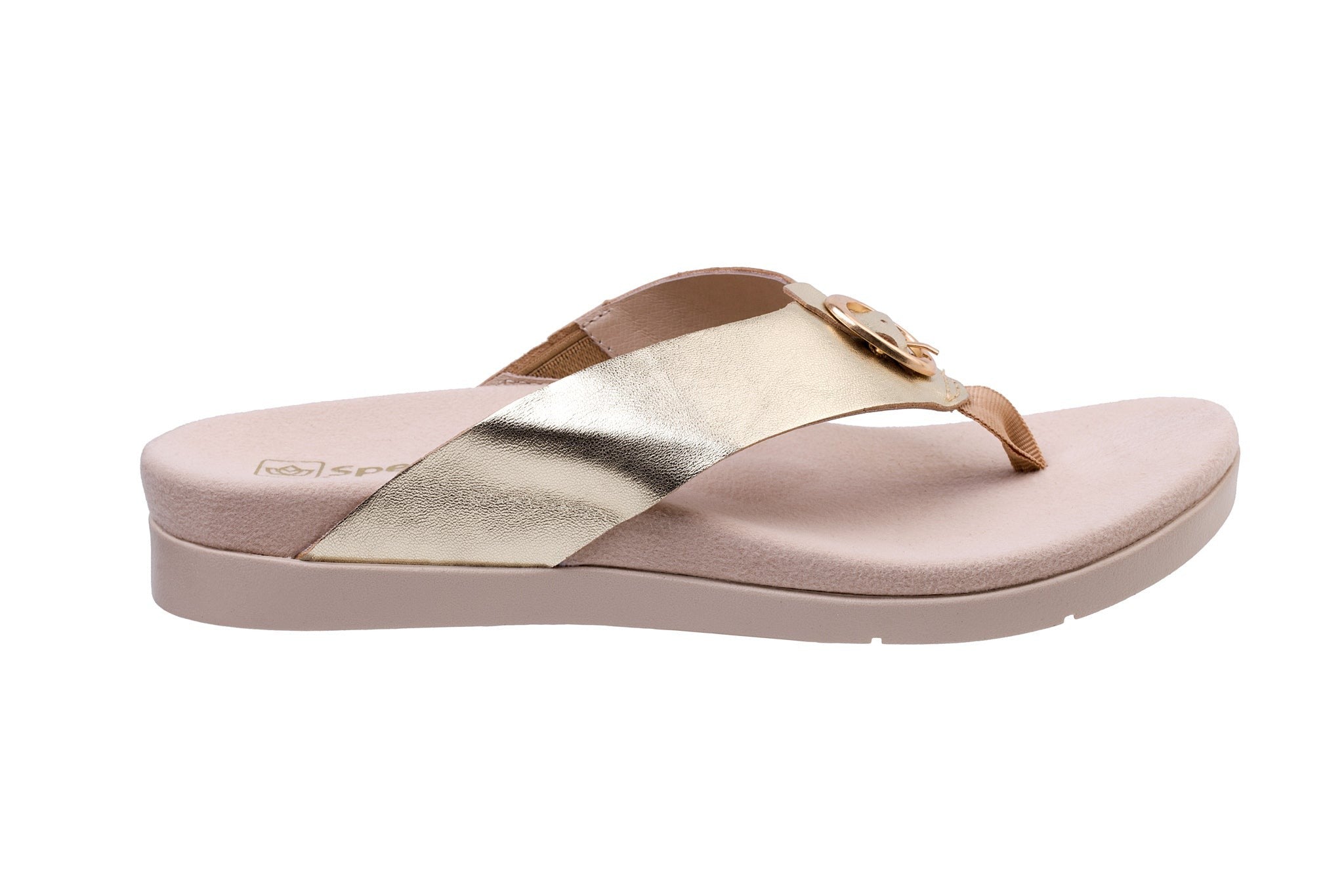 Spenco Coronado Metallic Full Contact Comfort Women's Sandals - Champagne - Product View - 1