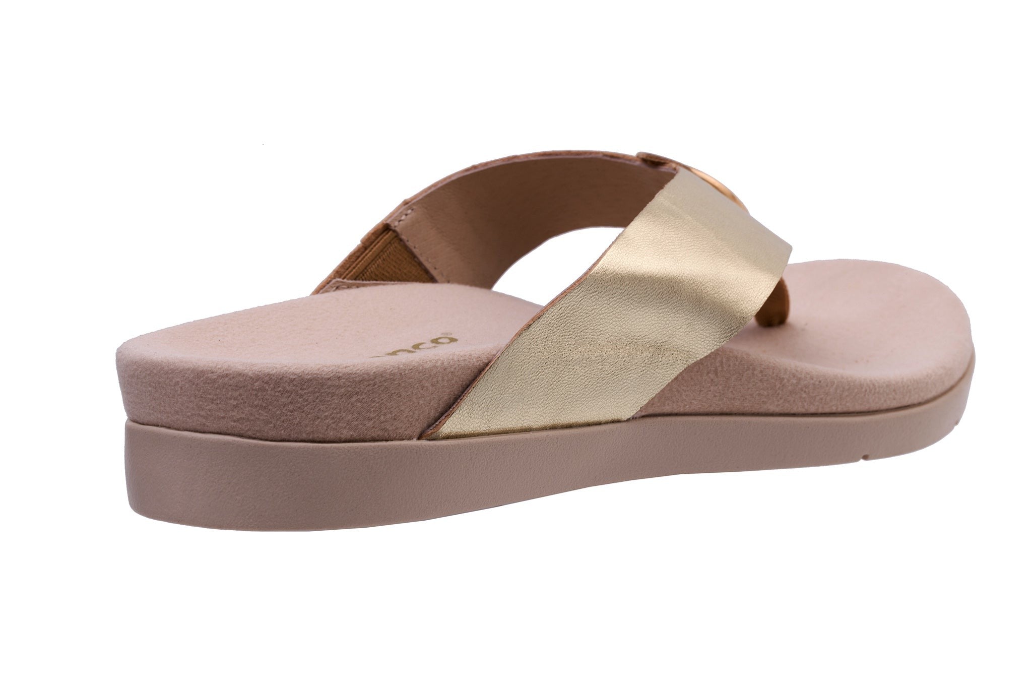 Spenco Coronado Metallic Full Contact Comfort Women's Sandals - Champagne - Product View - 4