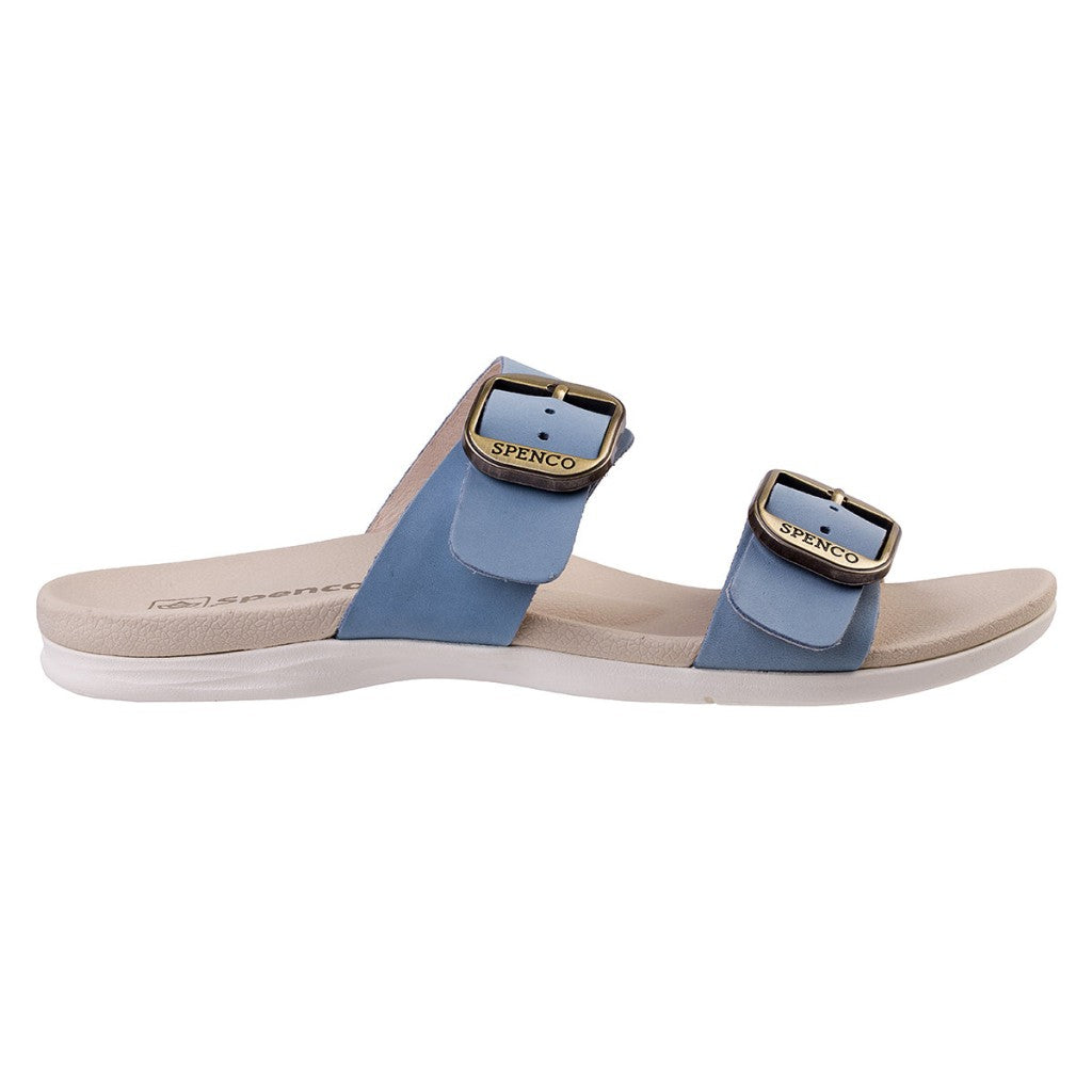 Spenco Crista Slide Women's Sandals - Blue Fog - Product View - 1