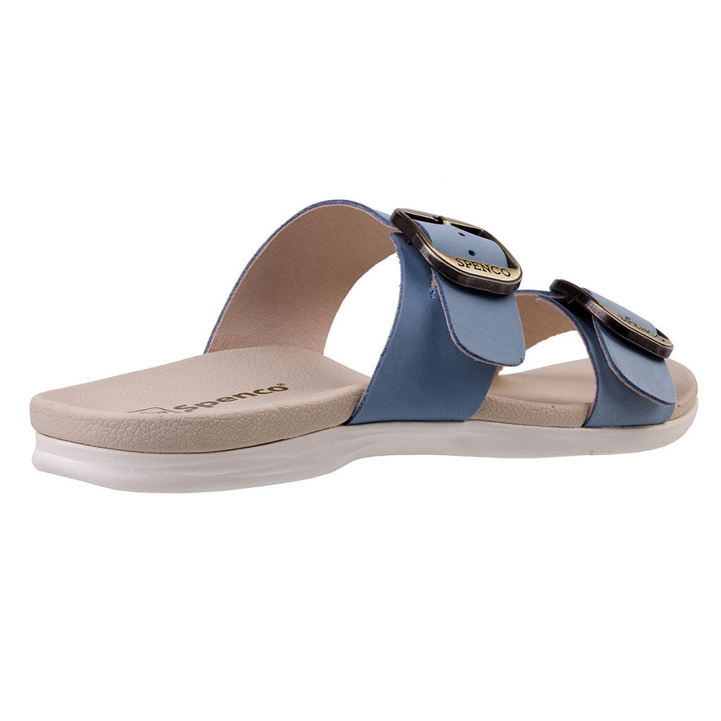 Spenco Crista Slide Women's Sandals - Blue Fog - Product View - 4