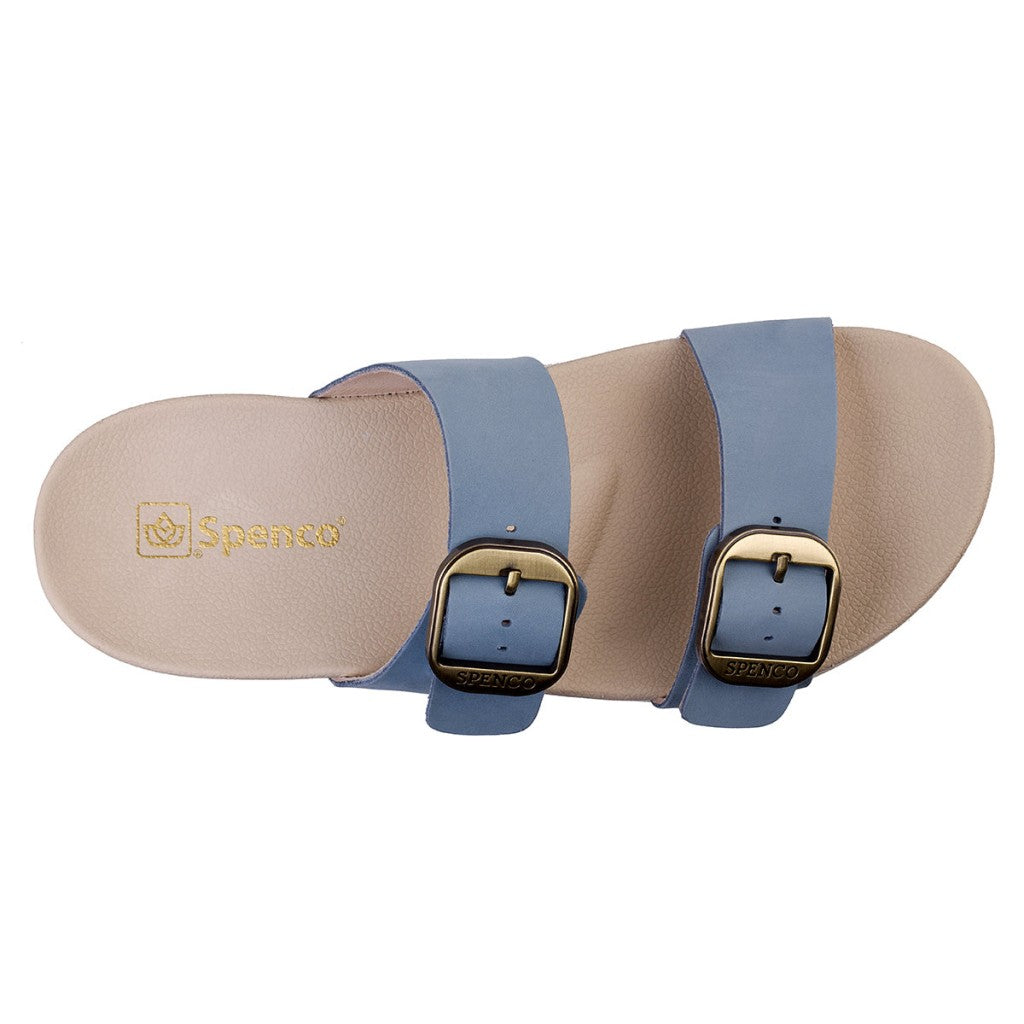 Spenco Crista Slide Women's Sandals - Blue Fog - Product View - 7