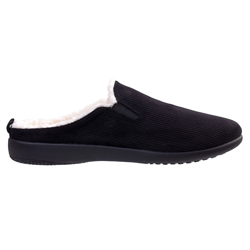 Spenco Dundee Corduroy Orthotic Support Men's Slippers - Black - Product View - 1