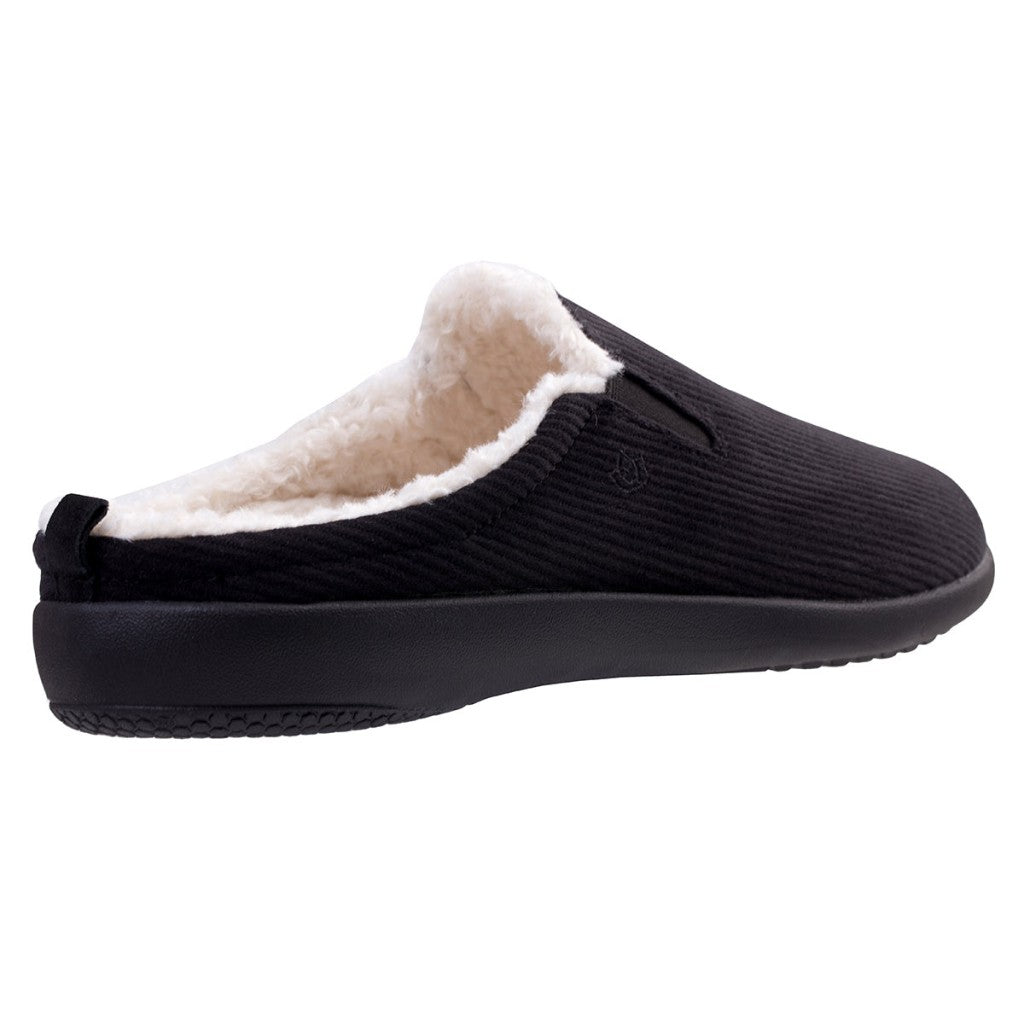 Spenco Dundee Corduroy Orthotic Support Men's Slippers - Black - Product View - 4