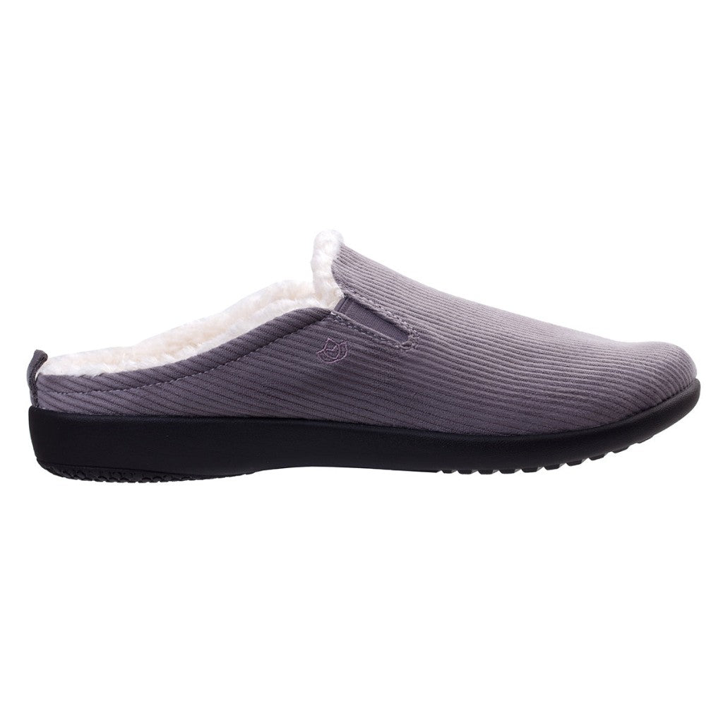 Spenco Dundee Corduroy Orthotic Support Men's Slippers - Grey - Product View - 1