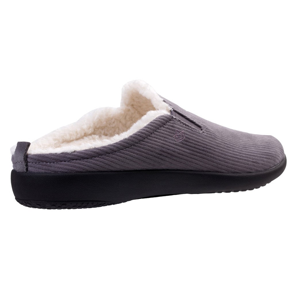 Spenco Dundee Corduroy Orthotic Support Men's Slippers - Grey - Product View - 4