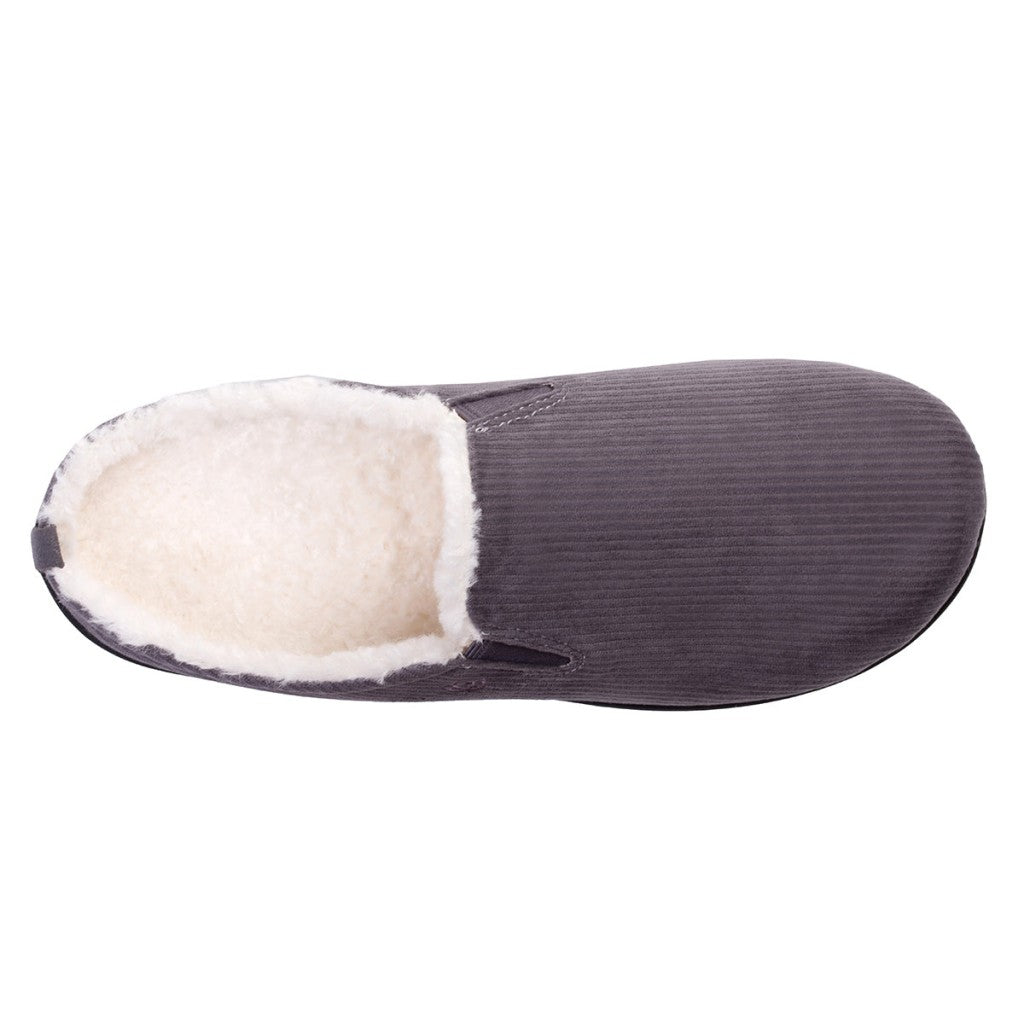 Spenco Dundee Corduroy Orthotic Support Men's Slippers - Grey - Product View - 7