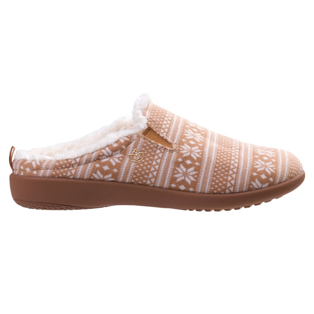 Spenco Dundee Fair Isle Supportive Comfort Women's Slippers - Brown - Product View - 1