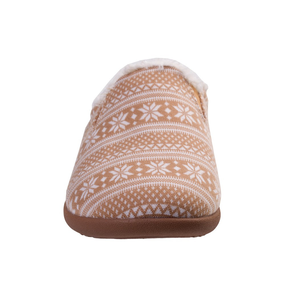 Spenco Dundee Fair Isle Supportive Comfort Women's Slippers - Brown - Product View - 3