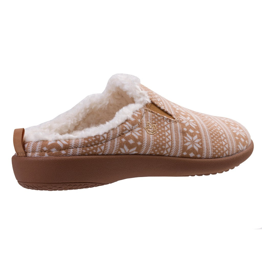 Spenco Dundee Fair Isle Supportive Comfort Women's Slippers - Brown - Product View - 4