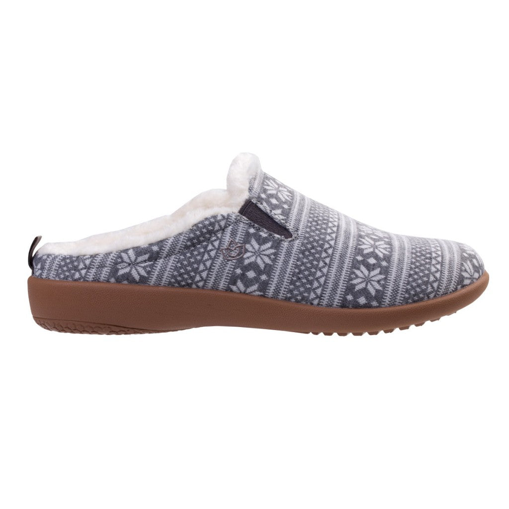 Spenco Dundee Fair Isle Supportive Comfort Women's Slippers - Grey - Product View - 1