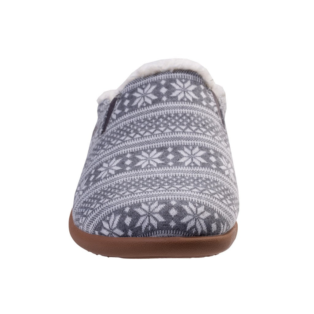 Spenco Dundee Fair Isle Supportive Comfort Women's Slippers - Grey - Product View - 3