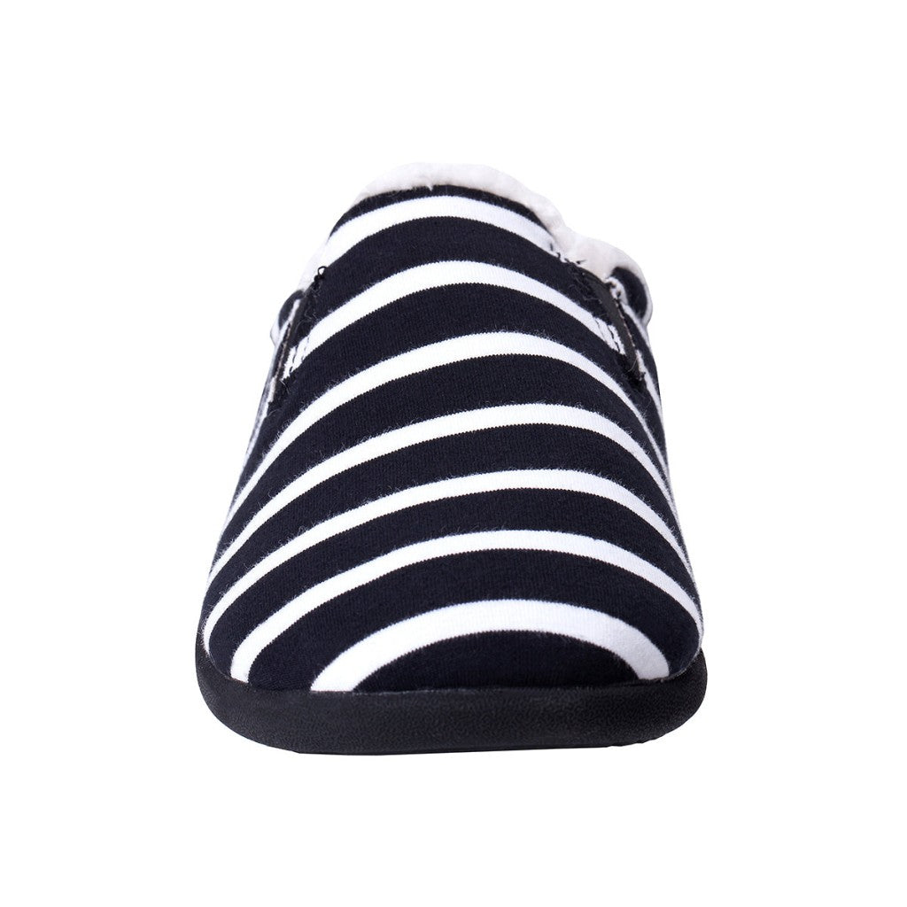 Spenco Dundee Stripe Full Contact Comfort Women's Slippers - Black/white - Product View - 3