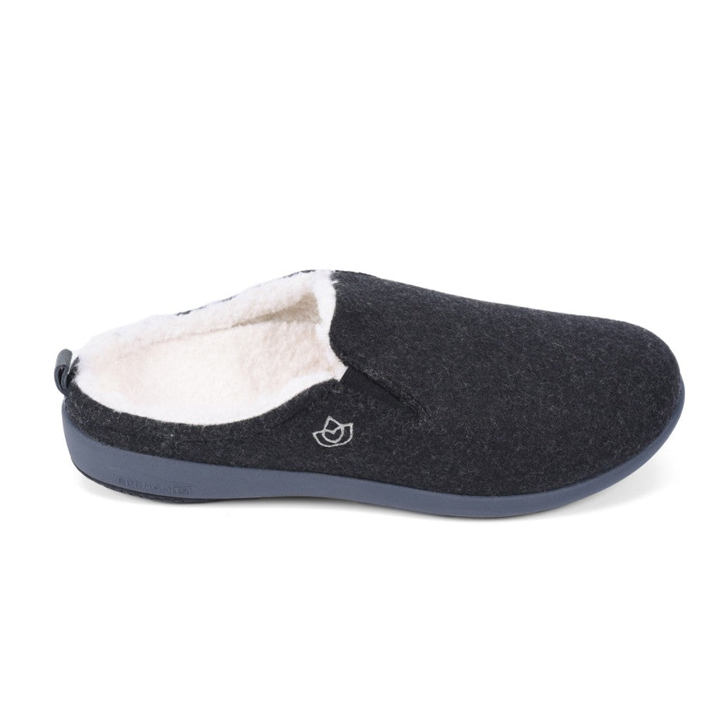 Spenco Dundee cushioned support & cozy comfort Men's Slippers - Black - Product View - 1