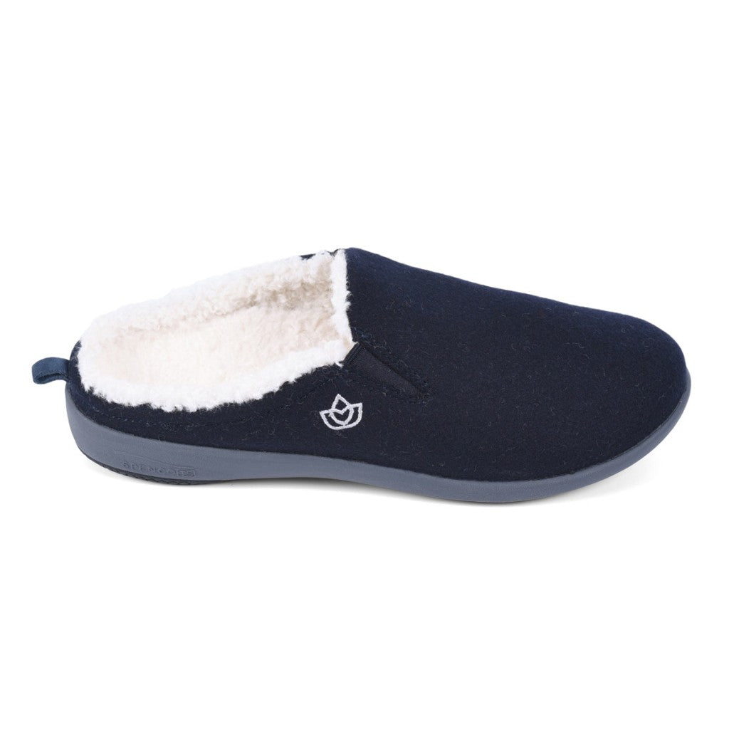 Spenco Dundee cushioned support & cozy comfort Men's Slippers - Navy - Product View - 1