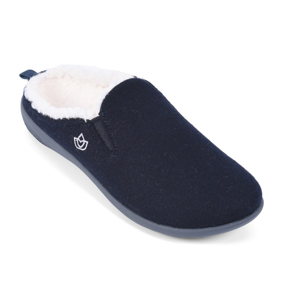 Spenco Dundee cushioned support & cozy comfort Men's Slippers - Navy - Product View - 2