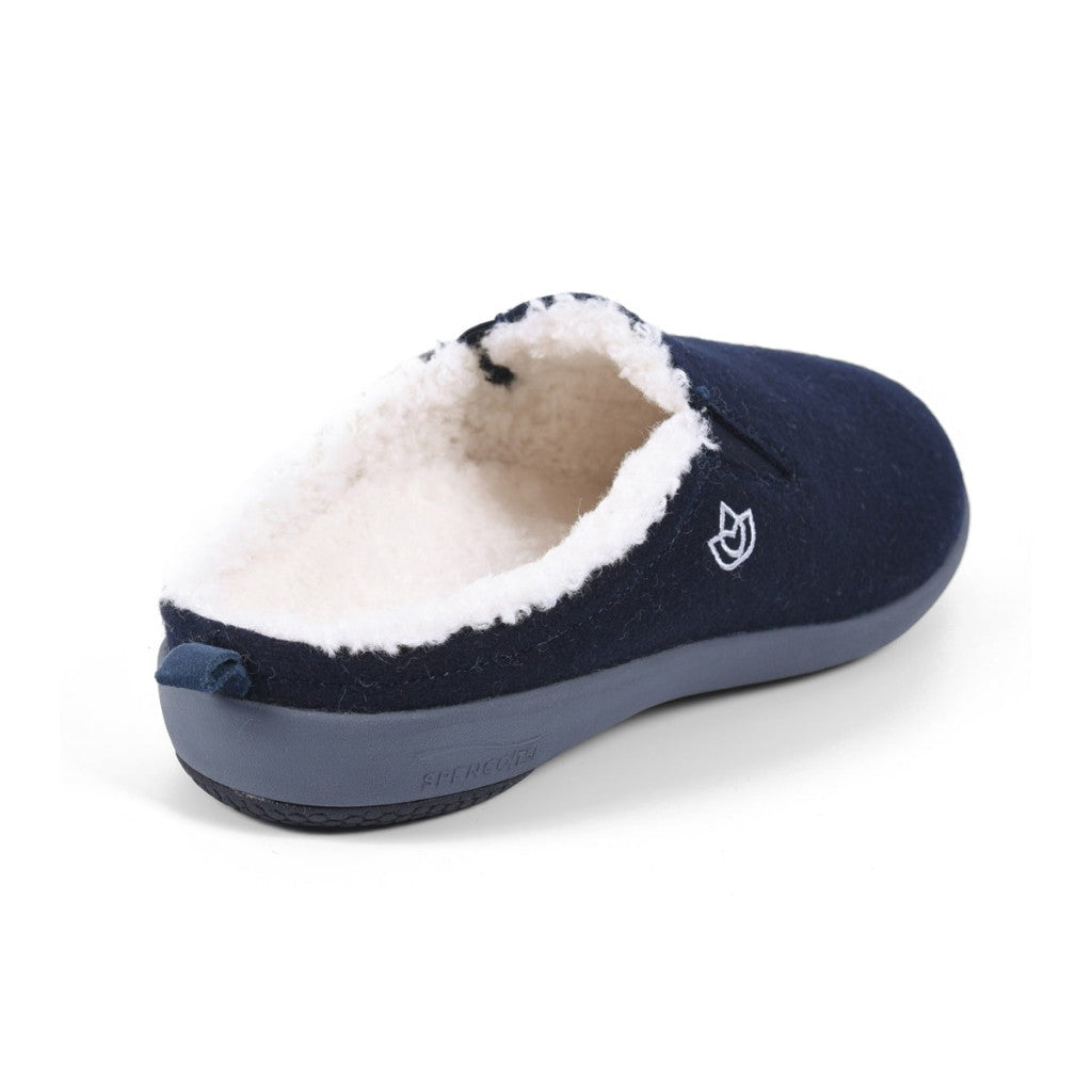 Spenco Dundee cushioned support & cozy comfort Men's Slippers - Navy - Product View - 4