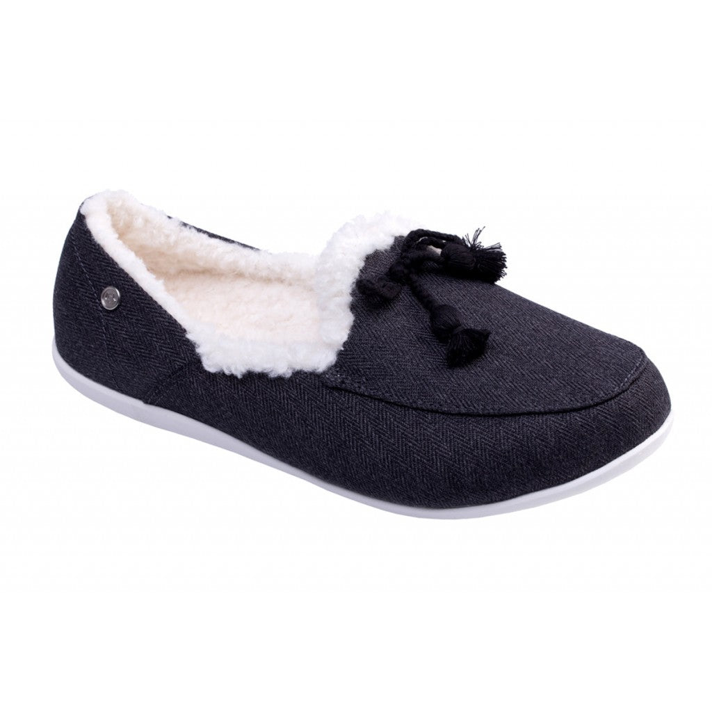 Spenco Fireside Supportive Women's Slippers - Black - Product View - 2