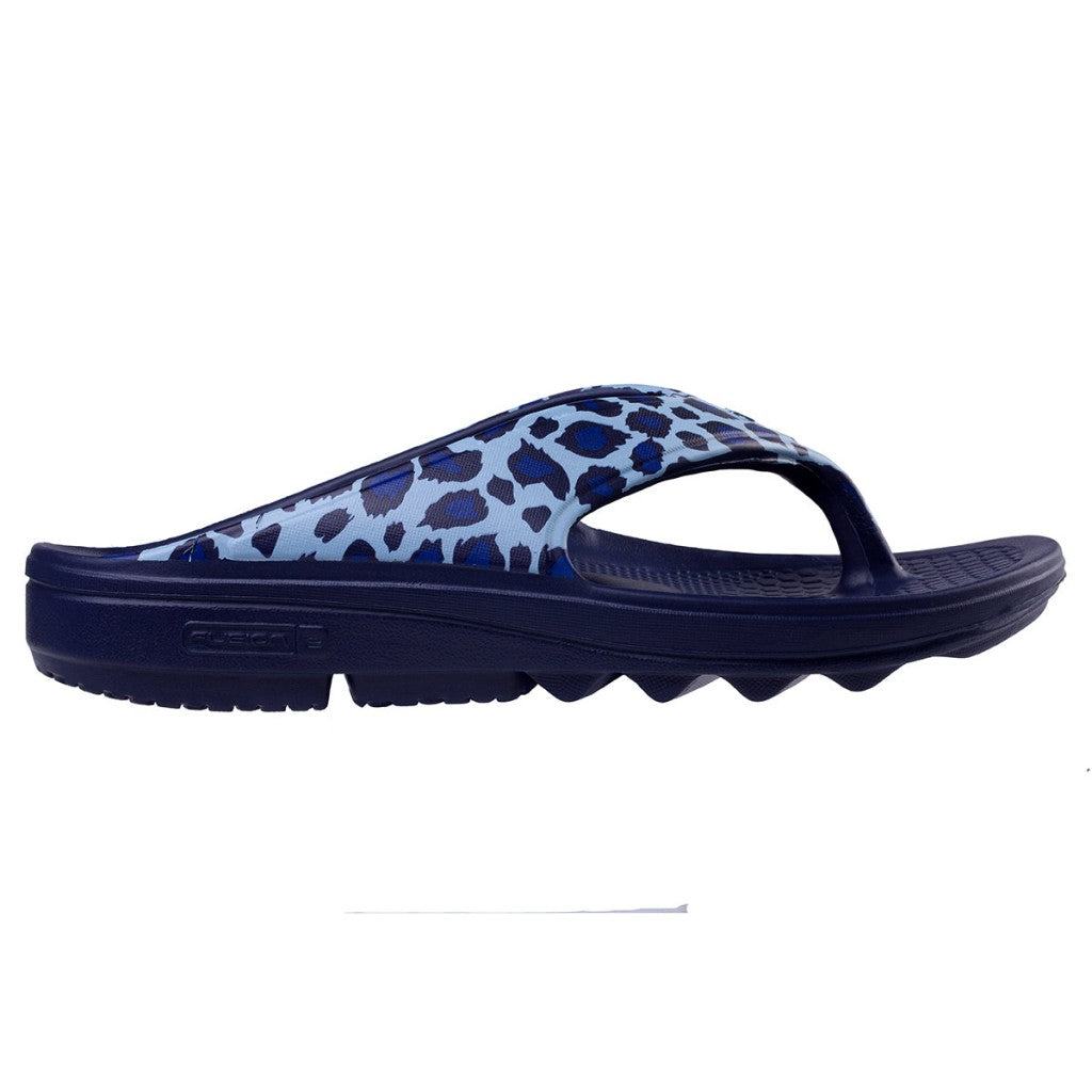 Spenco Fusion 2 Safair Supportive Recovery Women's Sandals - Blue Cheetah - Product View - 1