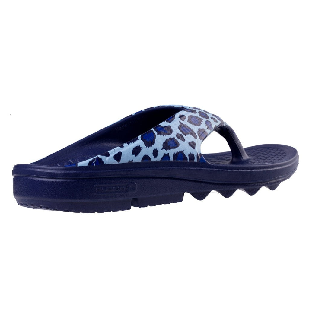 Spenco Fusion 2 Safair Supportive Recovery Women's Sandals - Blue Cheetah - Product View - 4