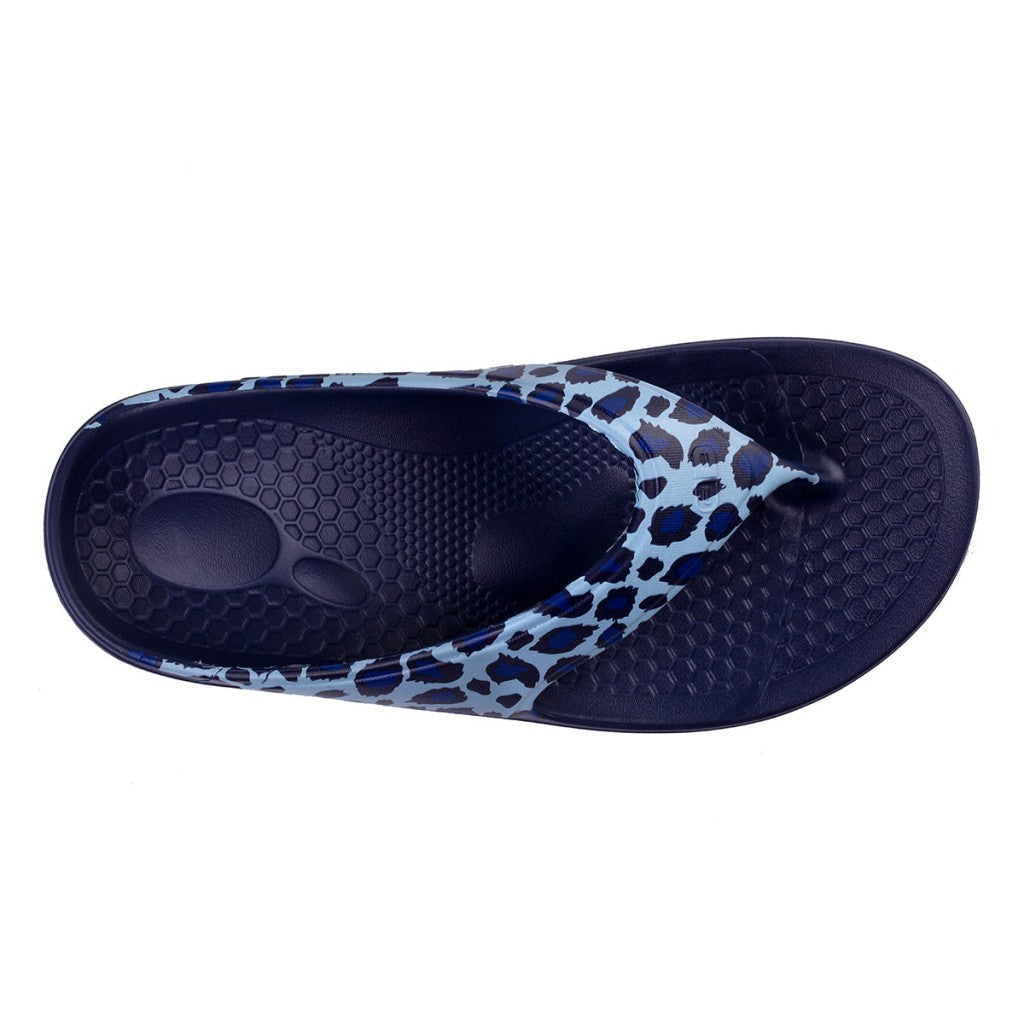 Spenco Fusion 2 Safair Supportive Recovery Women's Sandals - Blue Cheetah - Product View - 7