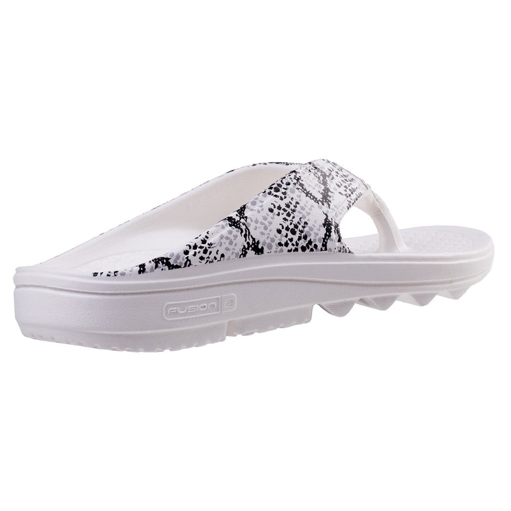Spenco Fusion 2 Safair Supportive Recovery Women's Sandals - White Snake - Product View - 4