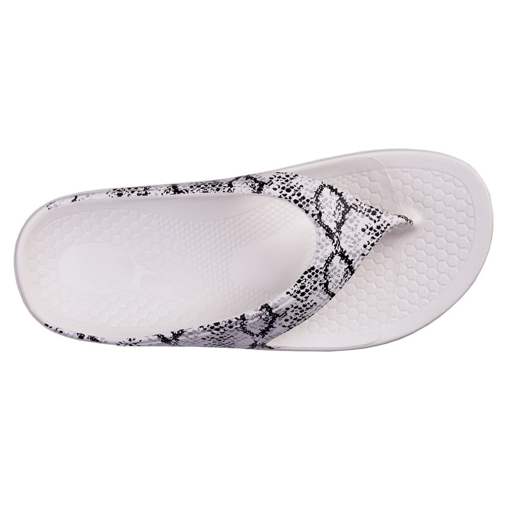 Spenco Fusion 2 Safair Supportive Recovery Women's Sandals - White Snake - Product View - 7