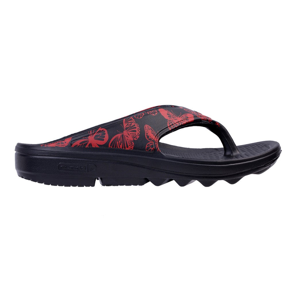 Spenco Fusion Butterfly Women's Sandals - Black/red - Product View - 1