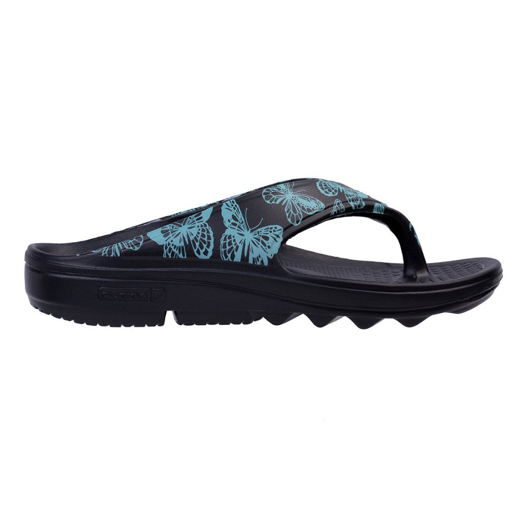 Spenco Fusion Butterfly Women's Sandals - Black/teal - Product View - 1