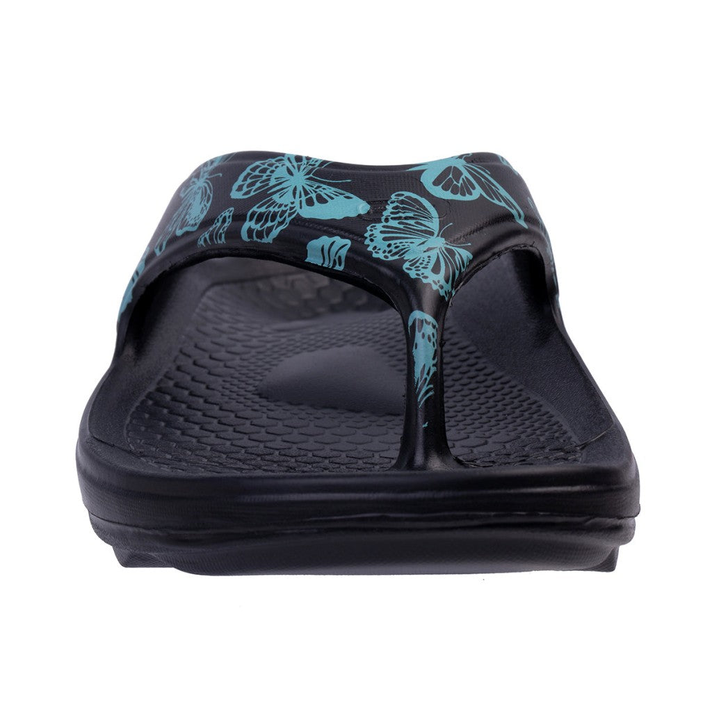 Spenco Fusion Butterfly Women's Sandals - Black/teal - Product View - 3