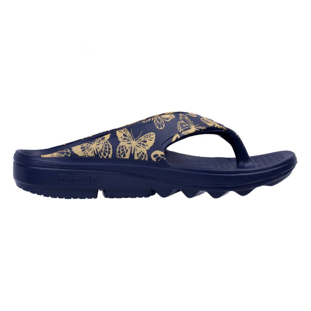 Spenco Fusion Butterfly Women's Sandals - Navy/yellow - Product View - 1