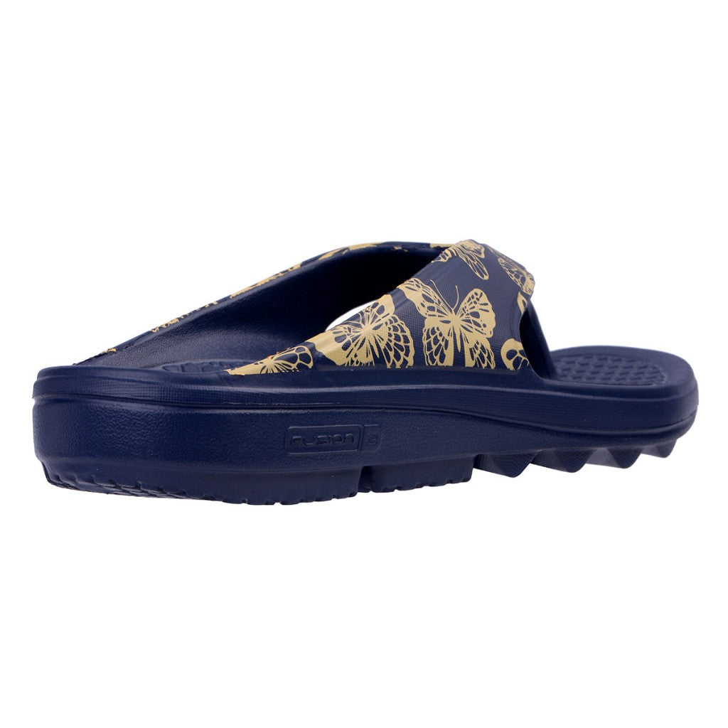 Spenco Fusion Butterfly Women's Sandals - Navy/yellow - Product View - 4