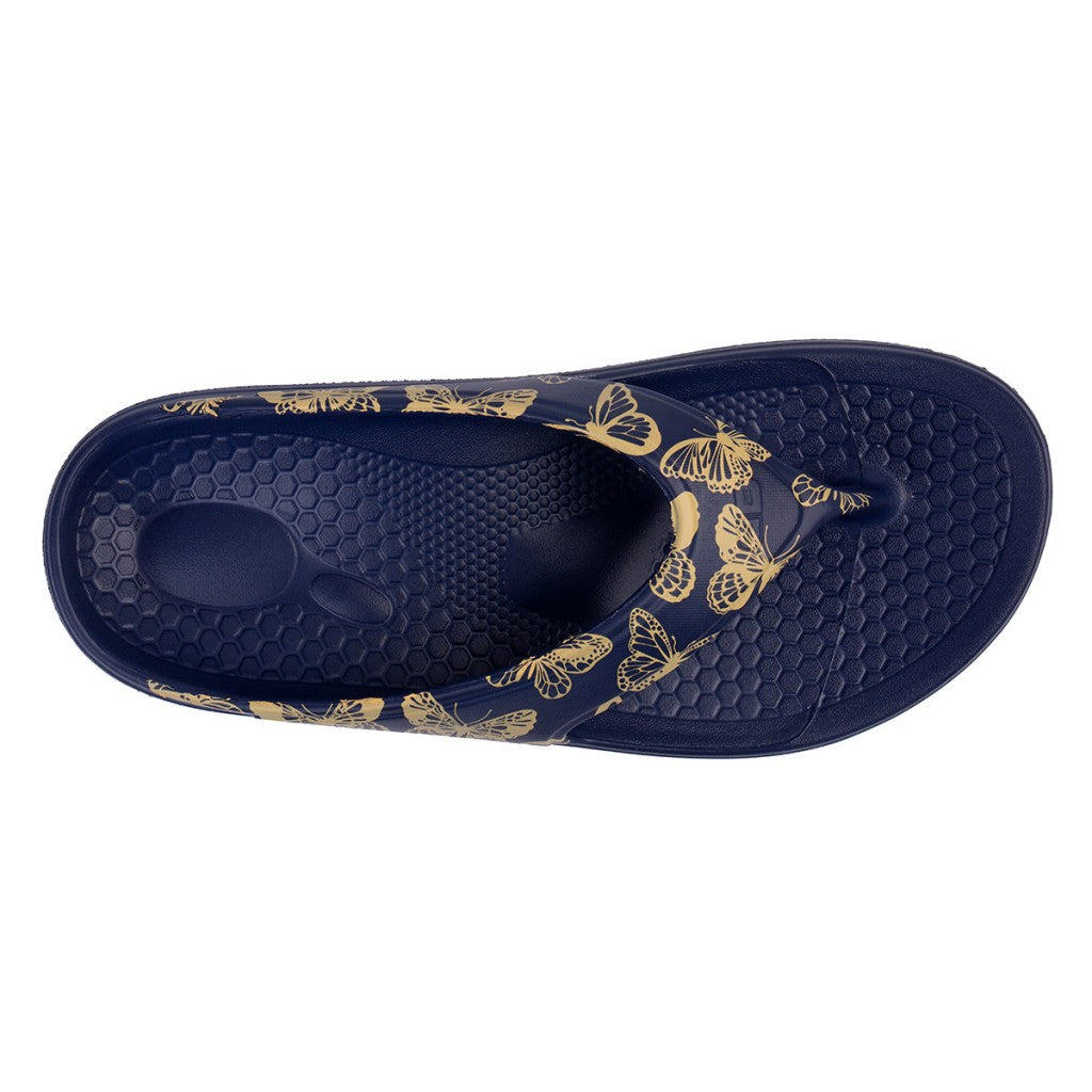 Spenco Fusion Butterfly Women's Sandals - Navy/yellow - Product View - 7