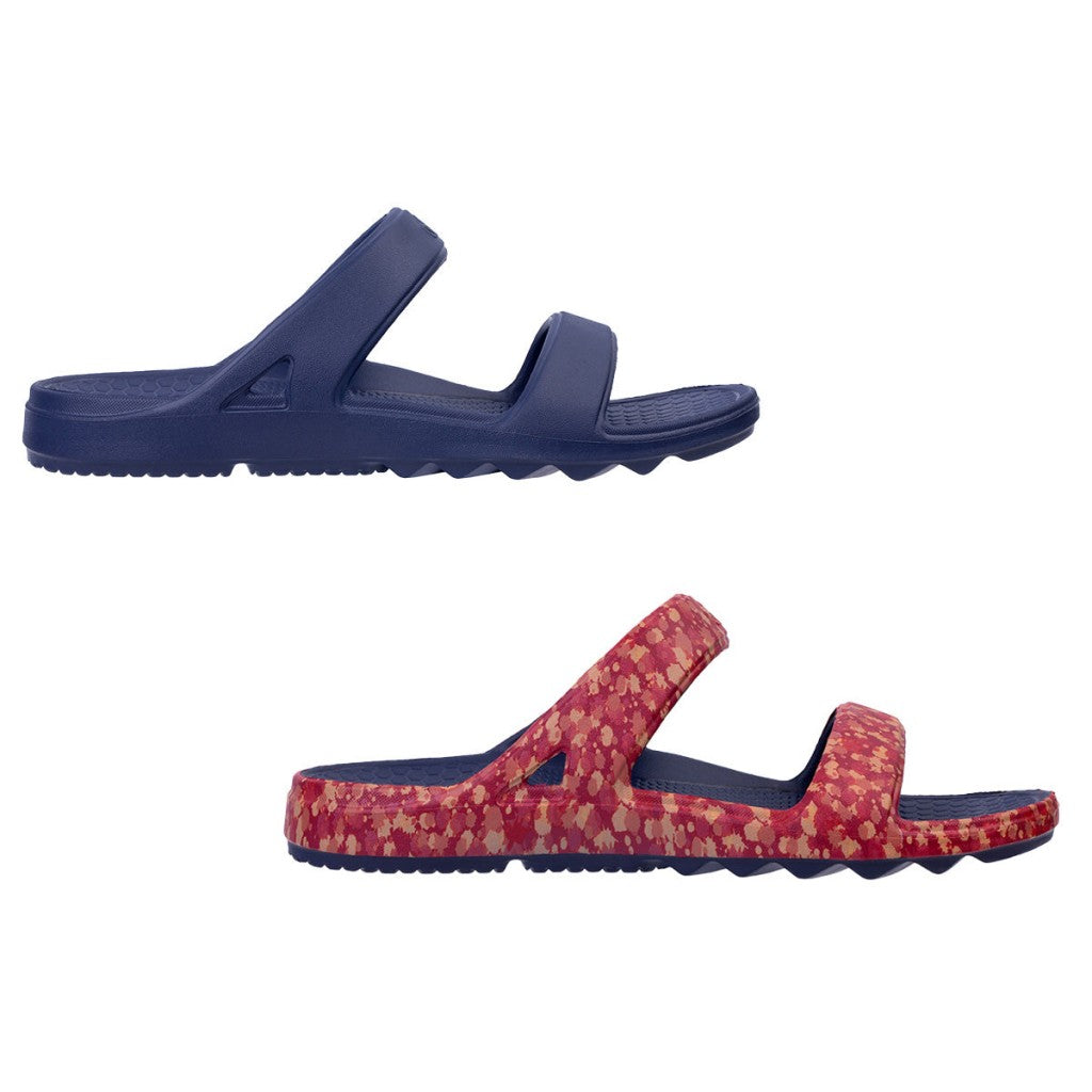 Spenco Fusion Slim Splash 2-Pack Women's Sandals - Bittersweet/navy - Product View - 1